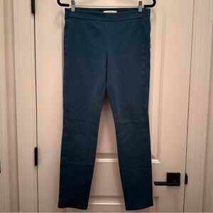 Tory Burch Cotton Stretch Side Zip Trouser Slim Dress Pants